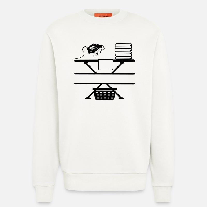 Dampfbügeleisen Paste und Textbanner - Sweatshirt - made by SPREAD  - OFF WHITE