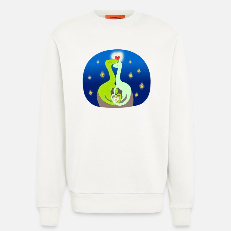 Compsognate in der Liebe - Sweatshirt - made by SPREAD  - OFF WHITE