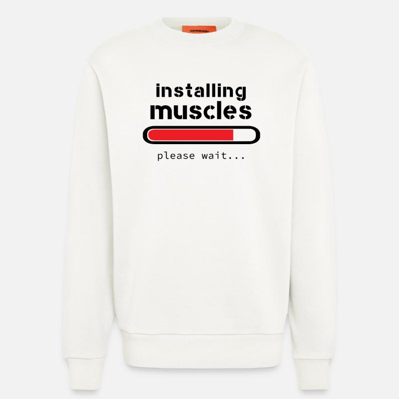 installing muscles - Sweat bio décontracté fabriqué en UE - OFF WHITE
