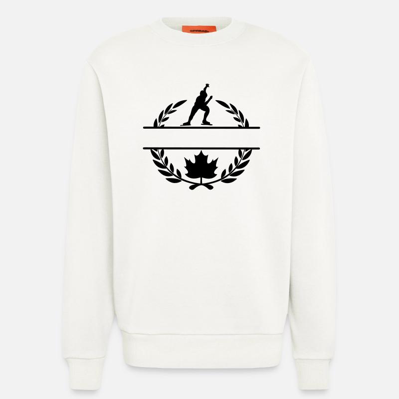 Canada maple leaf skating laurel wreath - Sweatshirt - made by SPREAD  - OFF WHITE