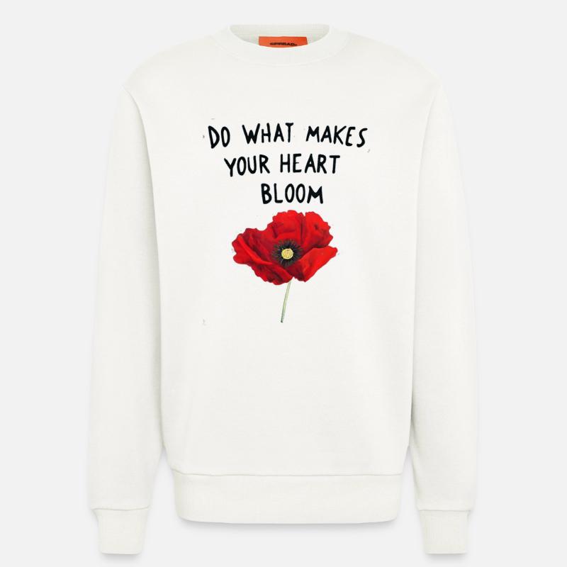Do what makes your heart bloom. - Sweatshirt - made by SPREAD - OFF WHITE