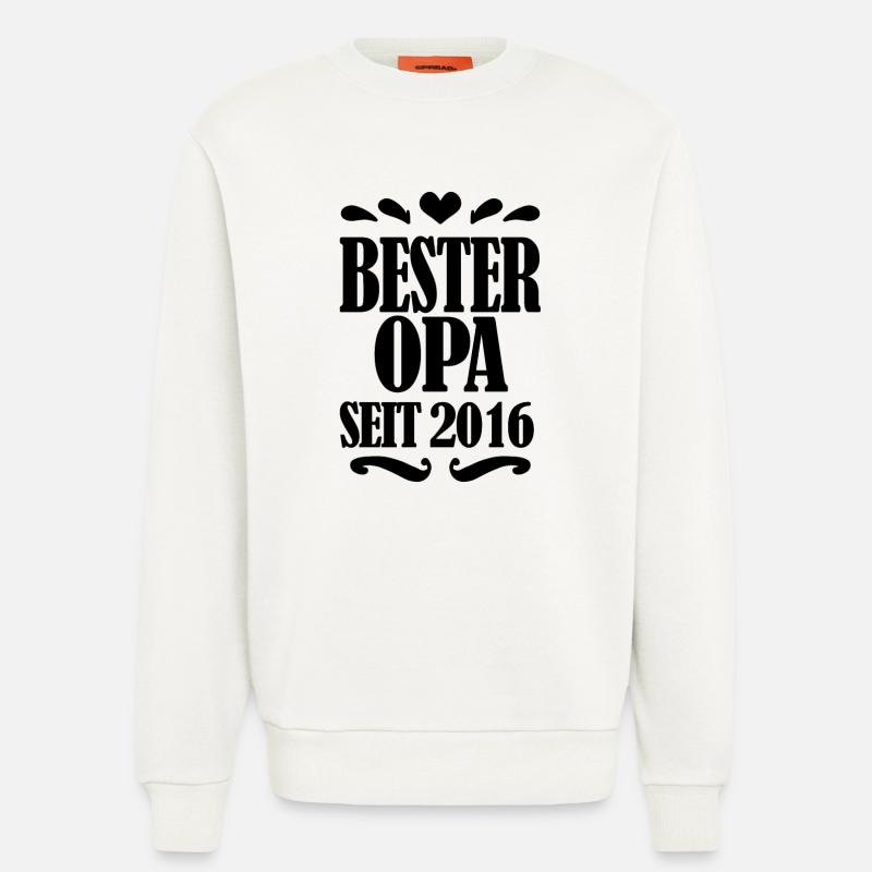 Bester Opa seit 2016 - Opa Geschenkidee - Sweatshirt - made by SPREAD  - OFF WHITE