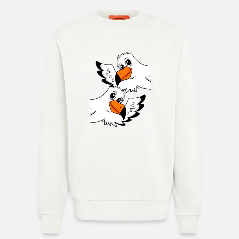 Möwe Gruß Begrüßung - Sweatshirt - made by SPREAD  - OFF WHITE