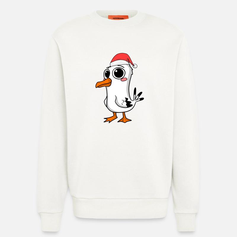 Möwe Weihnachten - Sweatshirt - made by SPREAD  - OFF WHITE