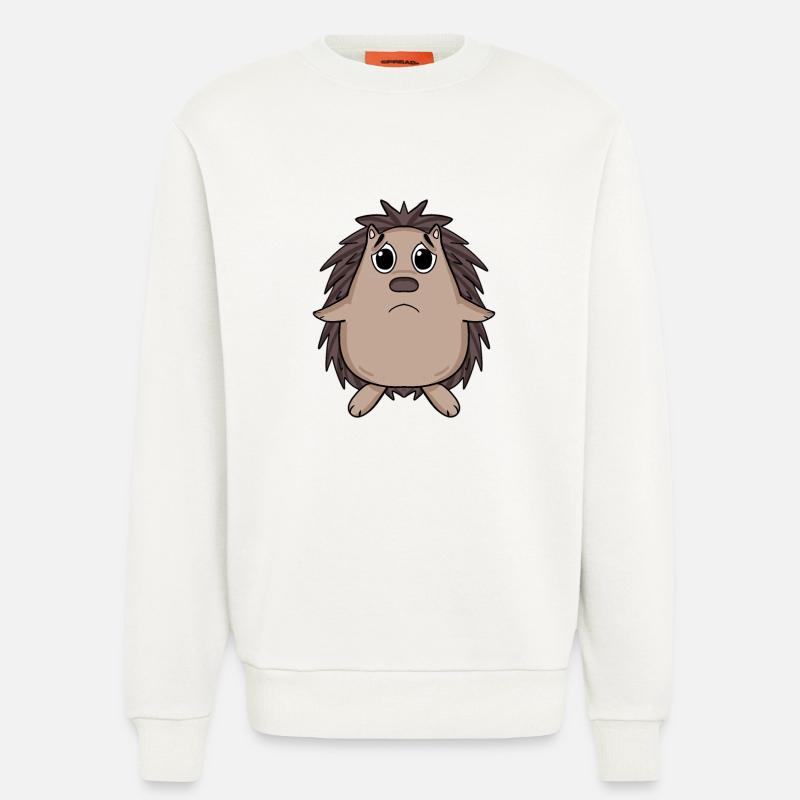Hedgehog Sad - Sad Hedgehog - Sweatshirt - made by SPREAD  - OFF WHITE