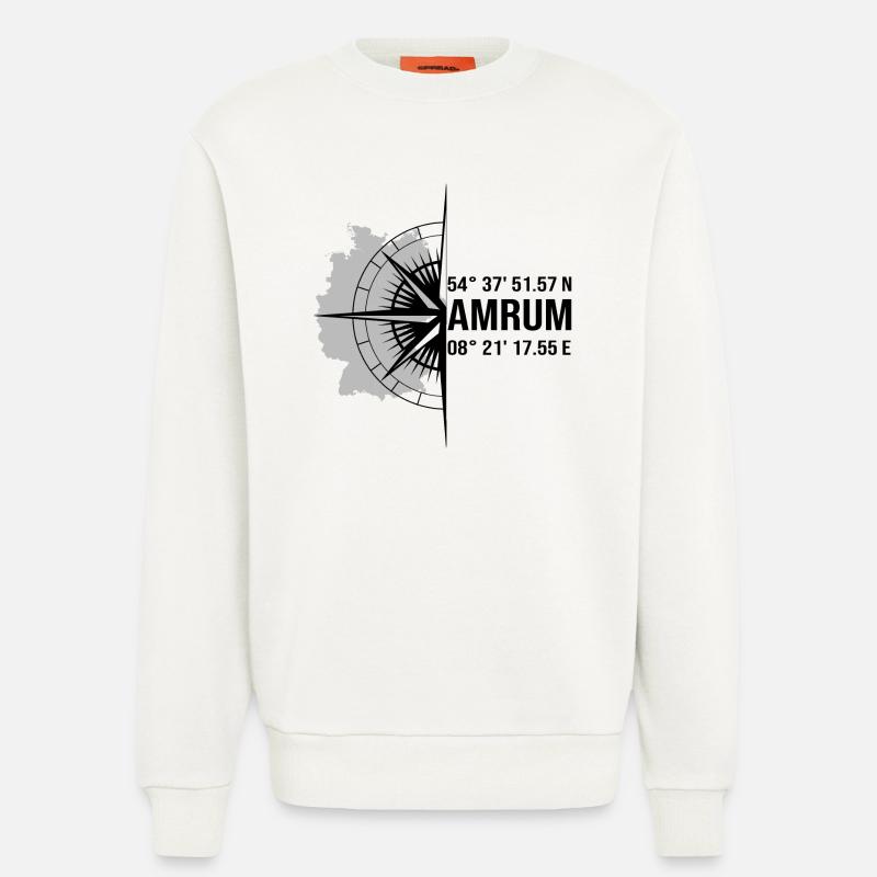 Halbierter Amrum schwarz - Sweatshirt - made by SPREAD  - OFF WHITE