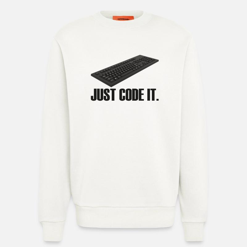 Il suffit de le coder - Sweat bio décontracté fabriqué en UE - OFF WHITE