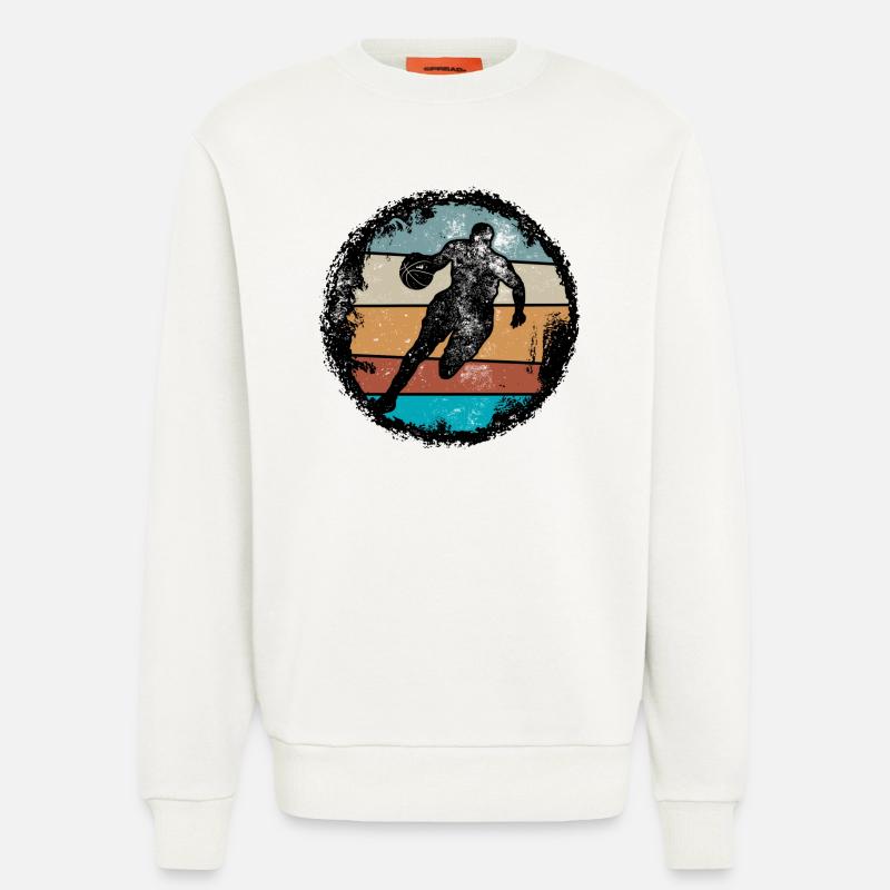 Silhouette de terrain rétro - Sweat bio décontracté fabriqué en UE - OFF WHITE