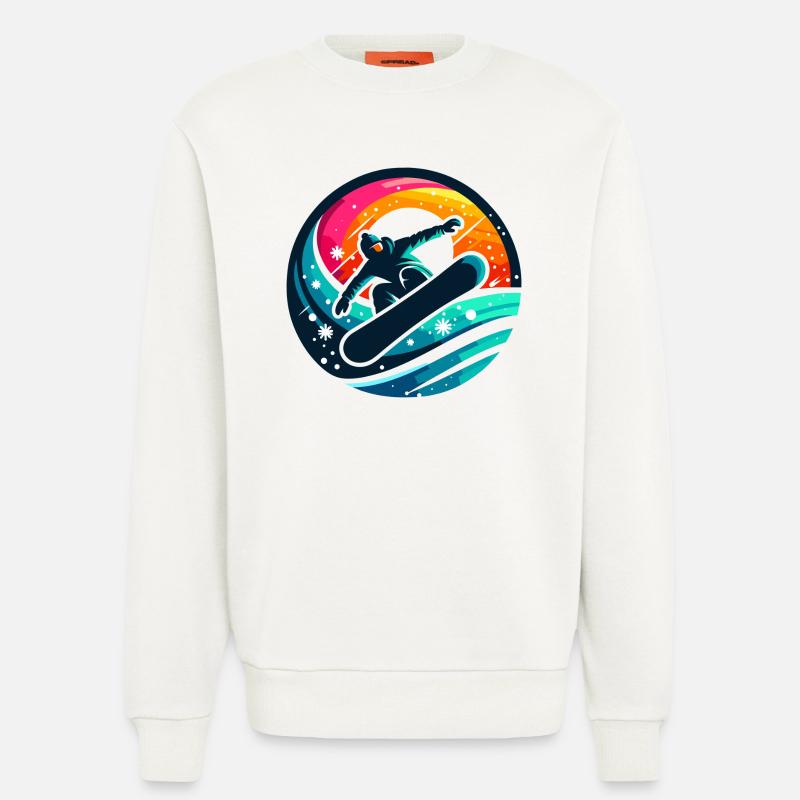 Vibrationen der Snowboard-Evolution - Sweatshirt - made by SPREAD  - OFF WHITE