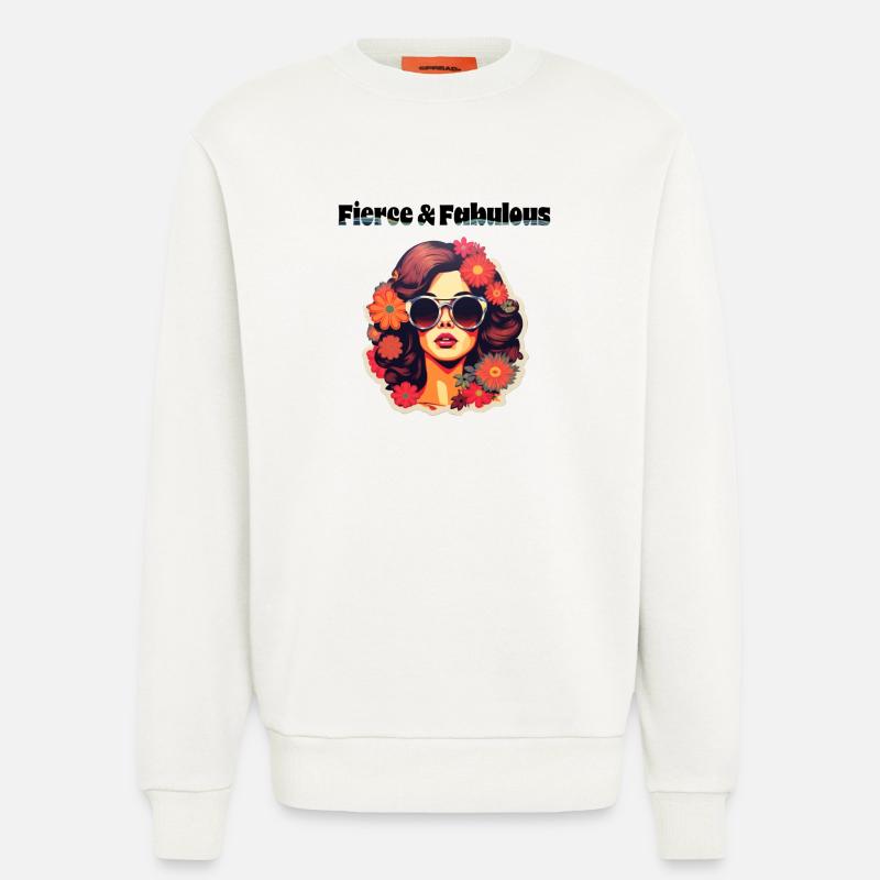 Féroce et fabuleux - Sweat bio décontracté fabriqué en UE - OFF WHITE