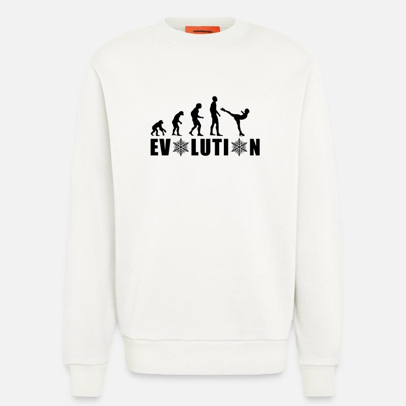 EVOLUTION EISKUNSTLAUF WINTER SCHNEE - Sweatshirt - made by SPREAD  - OFF WHITE
