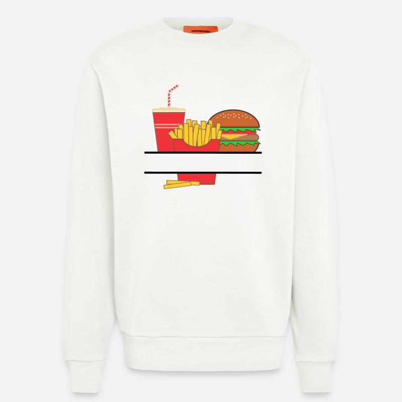 Pommesbuden-Logo oder Restaurant-Emblem - Sweatshirt - made by SPREAD  - OFF WHITE