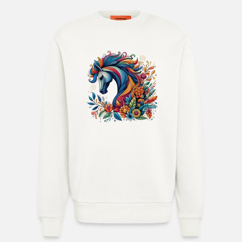 Pferd - Sweatshirt - made by SPREAD  - OFF WHITE