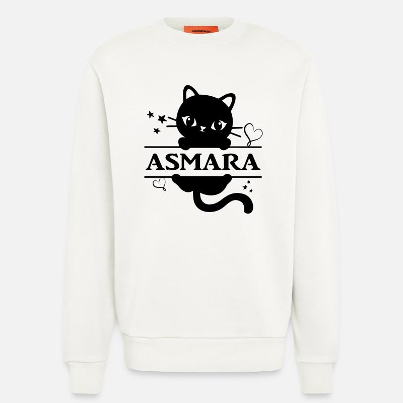 Asmara T-Shirt Katze Geschenkidee Katze - Sweatshirt - made by SPREAD - OFF WHITE