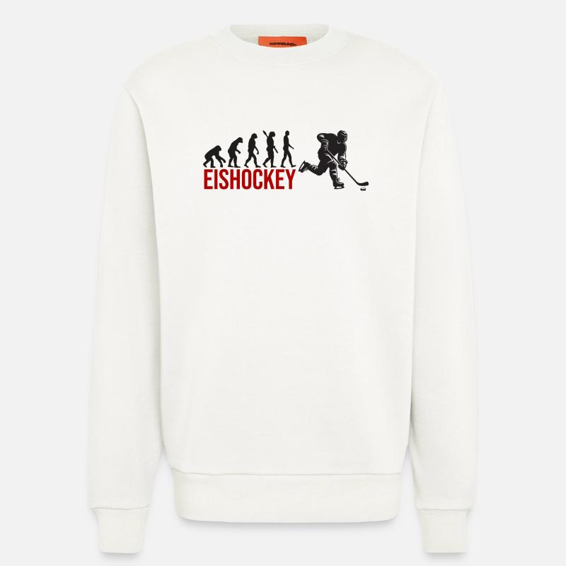 Evolution Eishockey - Sweatshirt - made by SPREAD  - OFF WHITE