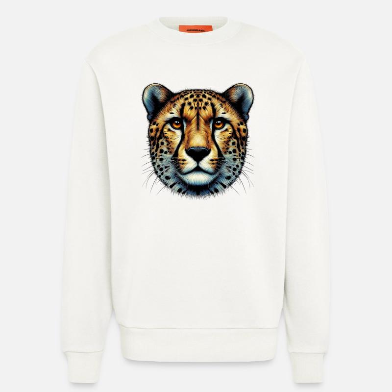 Guépard - Sweat bio décontracté fabriqué en UE - OFF WHITE