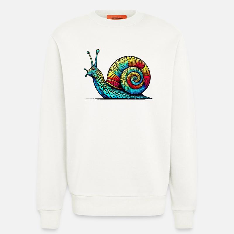 Escargot - Sweat bio décontracté fabriqué en UE - OFF WHITE