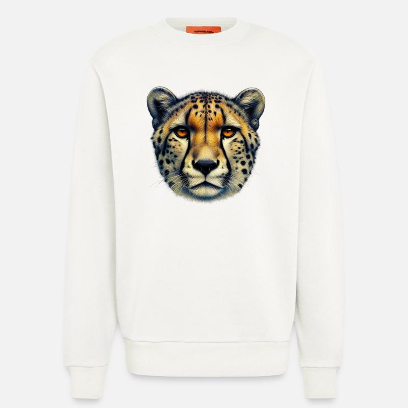 Guépard - Sweat bio décontracté fabriqué en UE - OFF WHITE