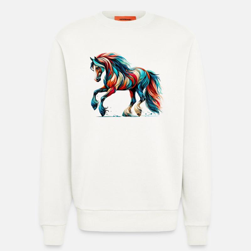 Pferd - Sweatshirt - made by SPREAD - OFF WHITE