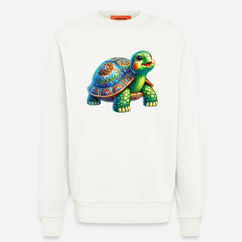 Turtle - Sweatshirt - made by SPREAD  - OFF WHITE