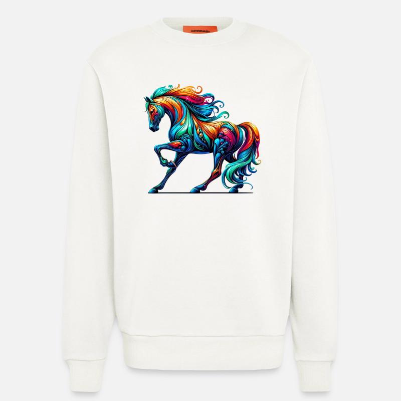 Pferd - Sweatshirt - made by SPREAD  - OFF WHITE