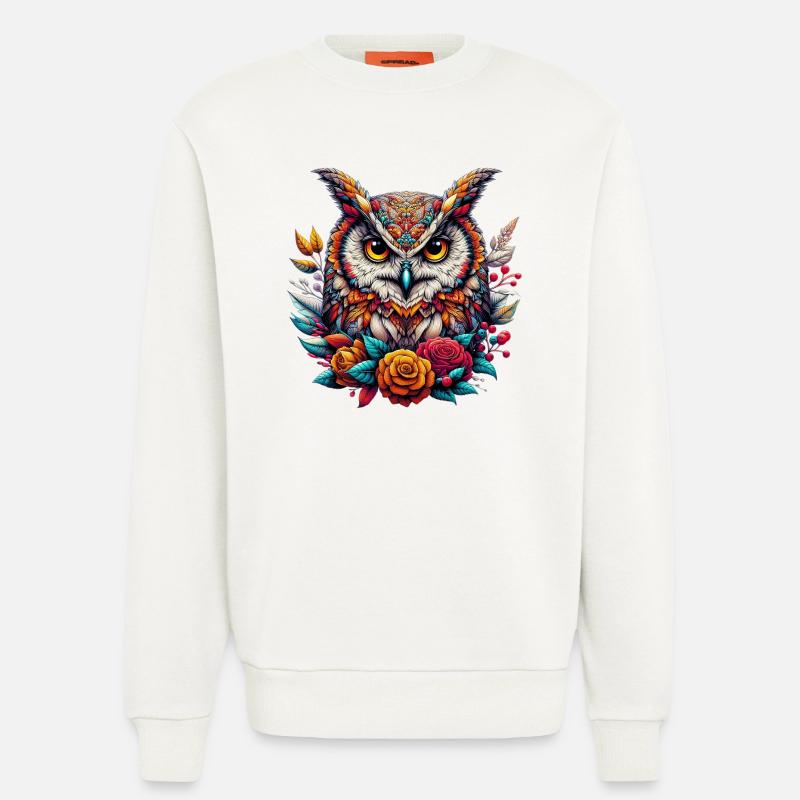 Eule - Sweatshirt - made by SPREAD  - OFF WHITE