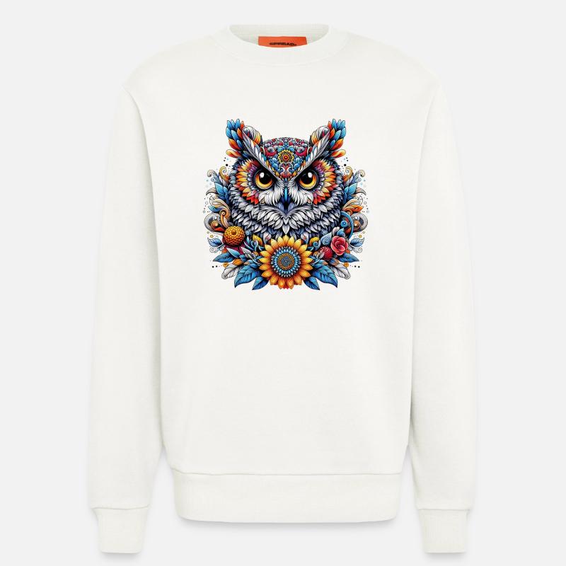 Eule - Sweatshirt - made by SPREAD - OFF WHITE