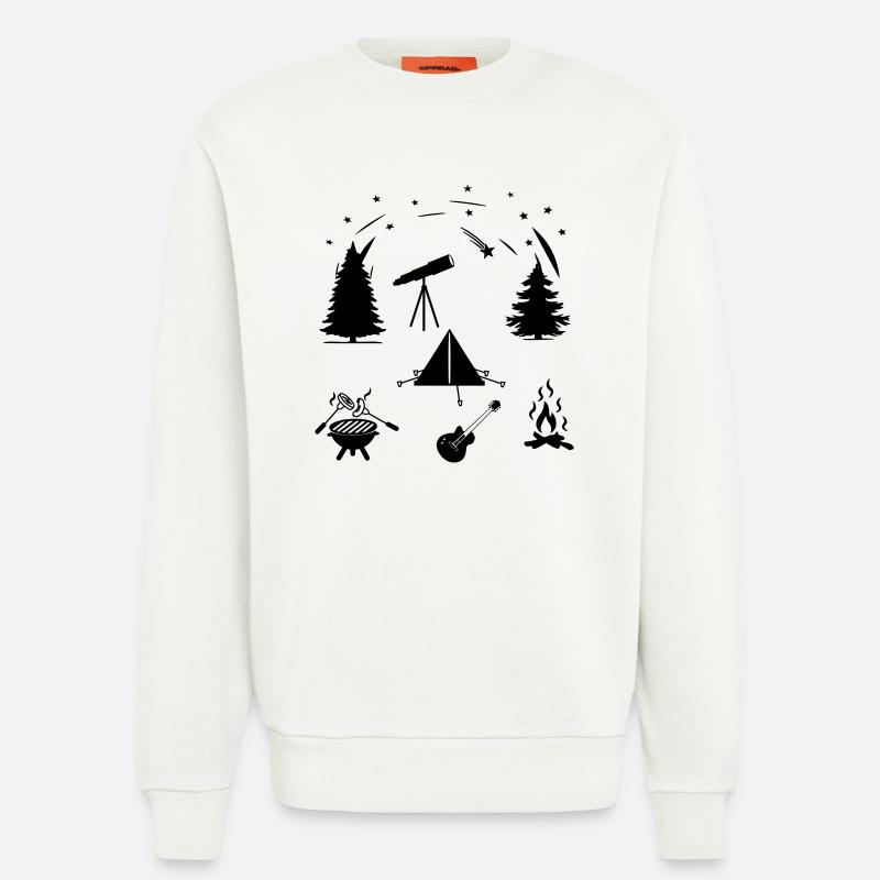 Camping-Leben - Sweatshirt - made by SPREAD  - OFF WHITE