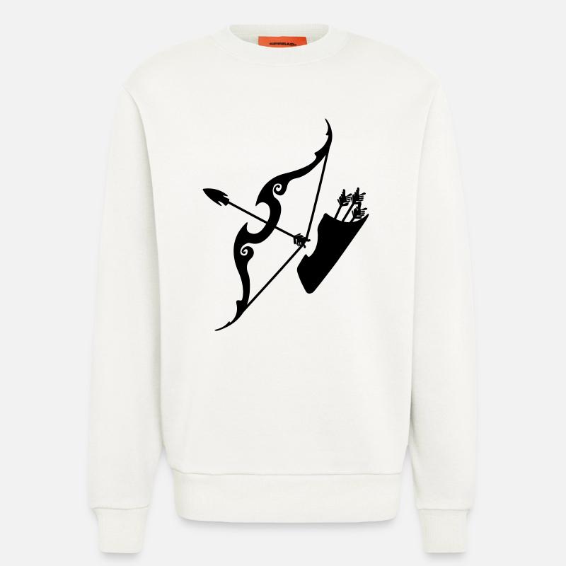 Schütze-Bogen mit Pfeilen - Sweatshirt - made by SPREAD  - OFF WHITE
