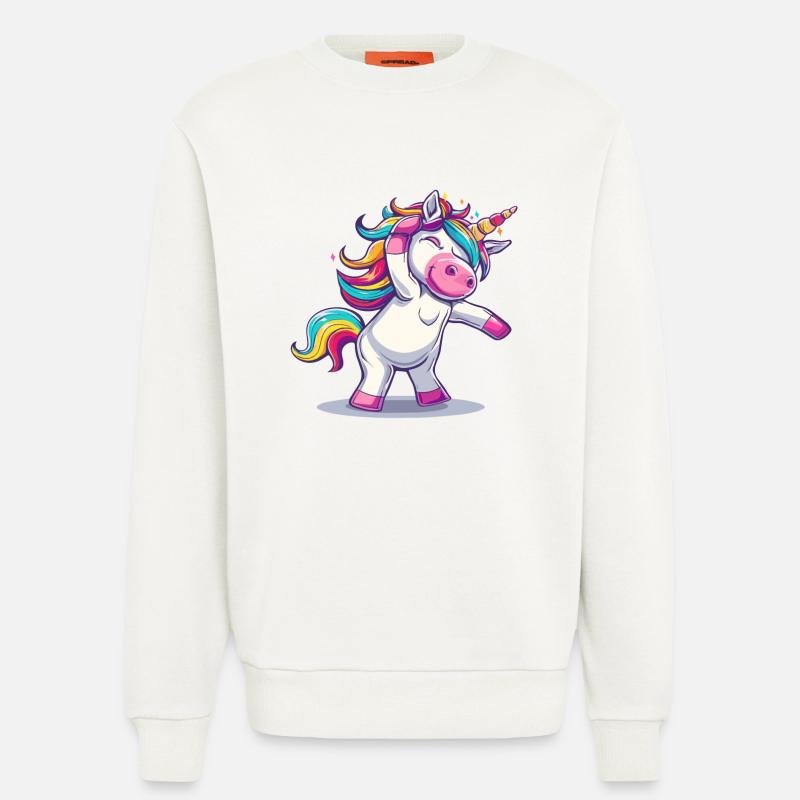 Tanzendes Einhorn - Sweatshirt - made by SPREAD - OFF WHITE