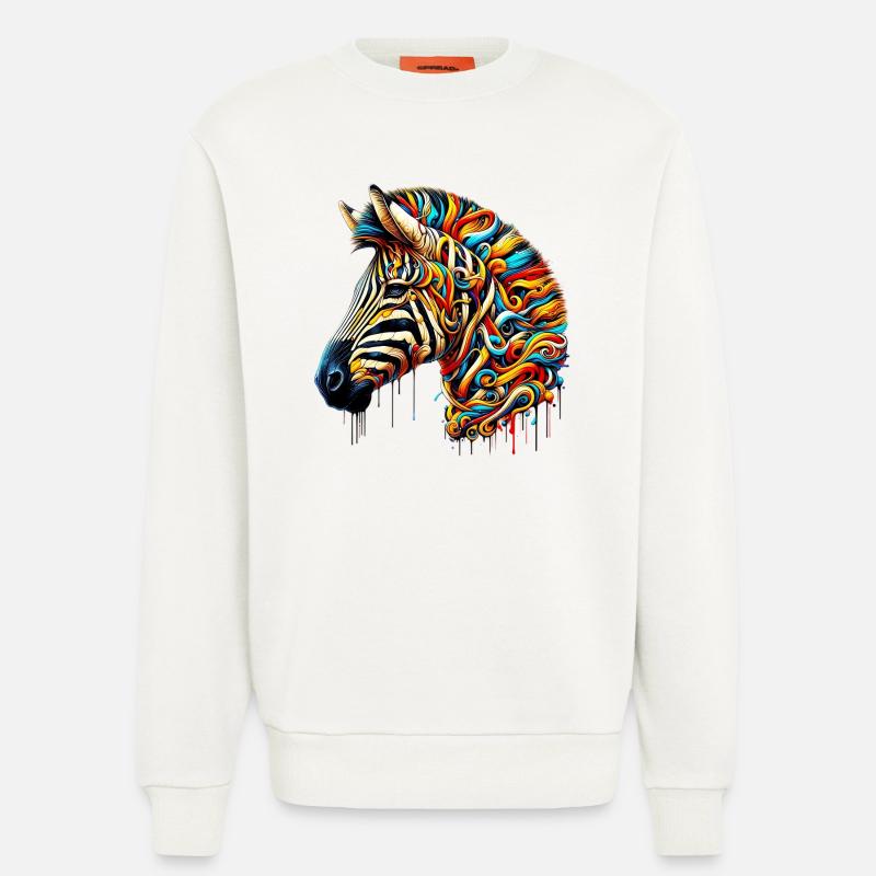 Zebra - Sweatshirt - made by SPREAD  - OFF WHITE