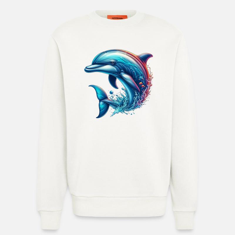 Delfin - Sweatshirt - made by SPREAD  - OFF WHITE