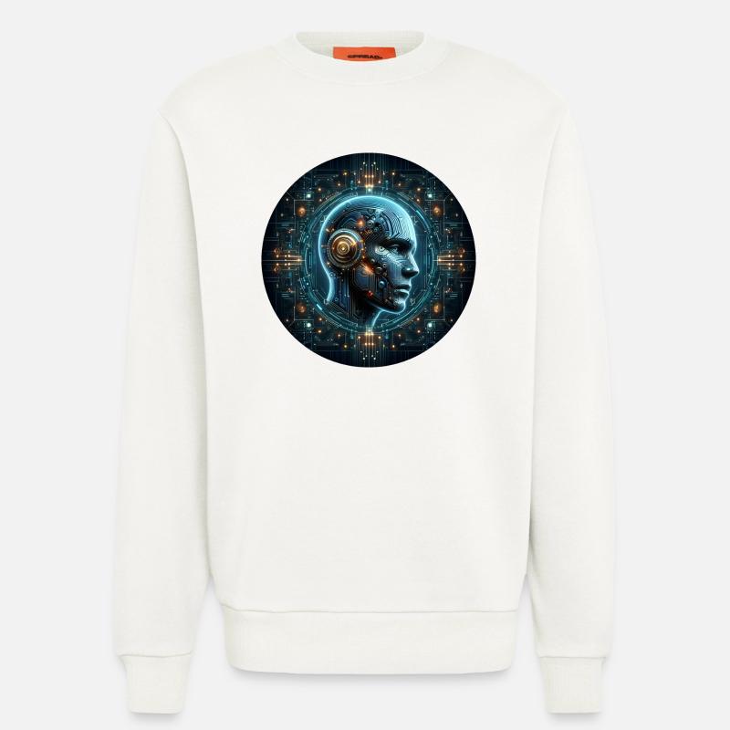 Artificial Intelligence Cyber Head Tech - Sweatshirt - made by SPREAD  - OFF WHITE