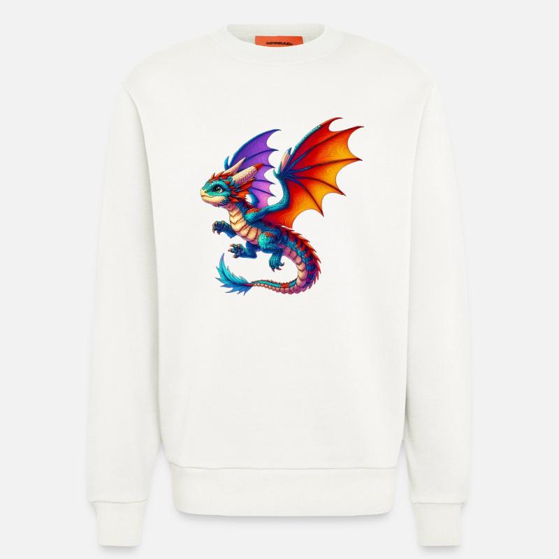 Drache - Sweatshirt - made by SPREAD - OFF WHITE