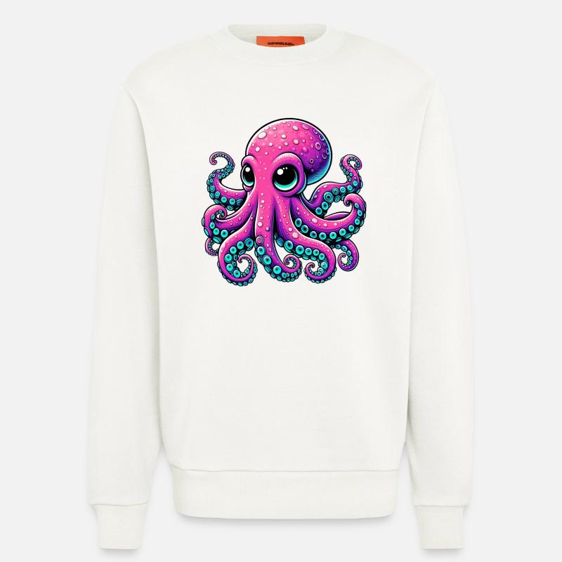 Krake - Sweatshirt - made by SPREAD  - OFF WHITE