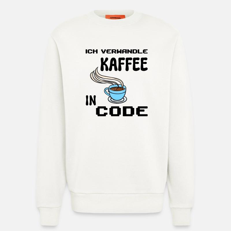 Coden Computerfreak Déclaration du développeur Nerd - Sweat bio décontracté fabriqué en UE - OFF WHITE