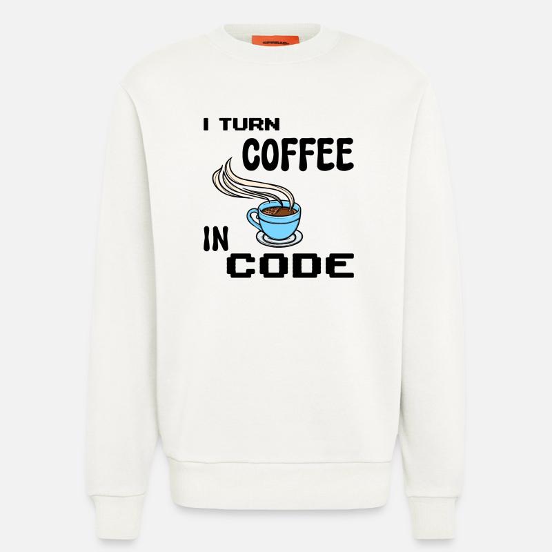 Programmeur de code Scripting Statement Développeur - Sweat bio décontracté fabriqué en UE - OFF WHITE