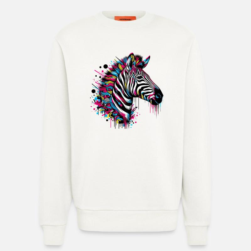 Zebra - Sweatshirt - made by SPREAD - OFF WHITE