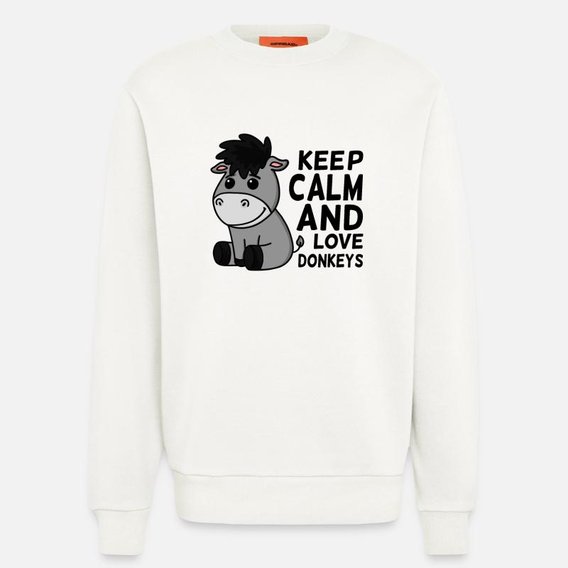 Esel Liebe Spruch Lustig Geschenk - Sweatshirt - made by SPREAD  - OFF WHITE