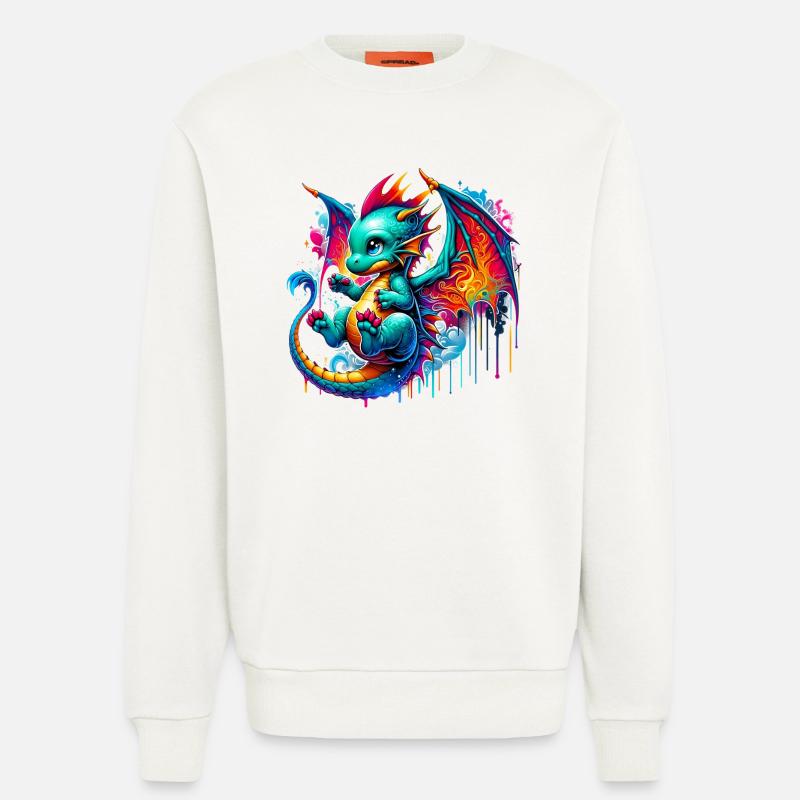 Drache - Sweatshirt - made by SPREAD - OFF WHITE
