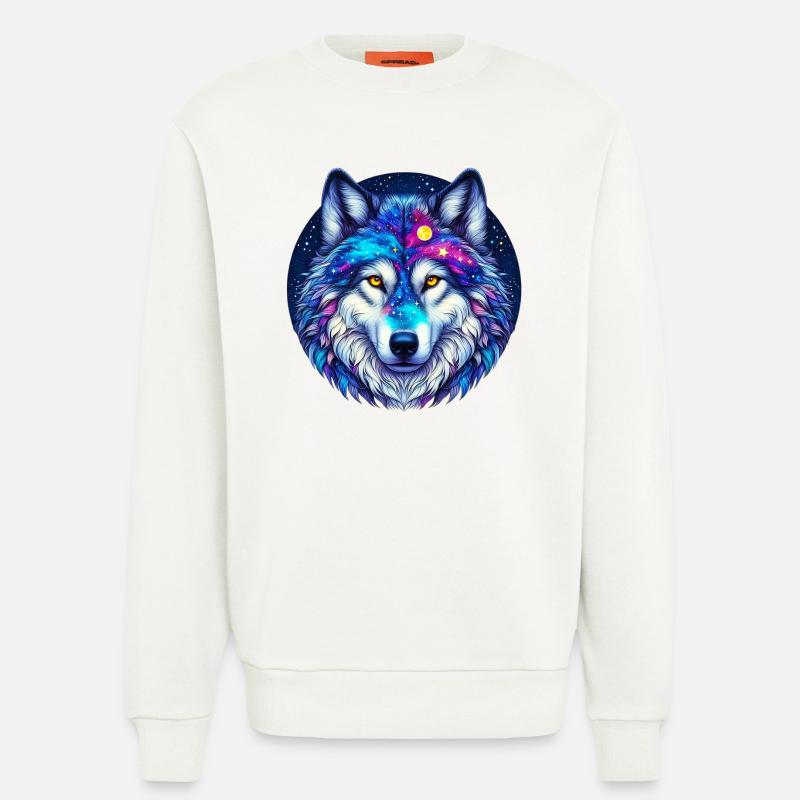 Wolf - Sweatshirt - made by SPREAD - OFF WHITE