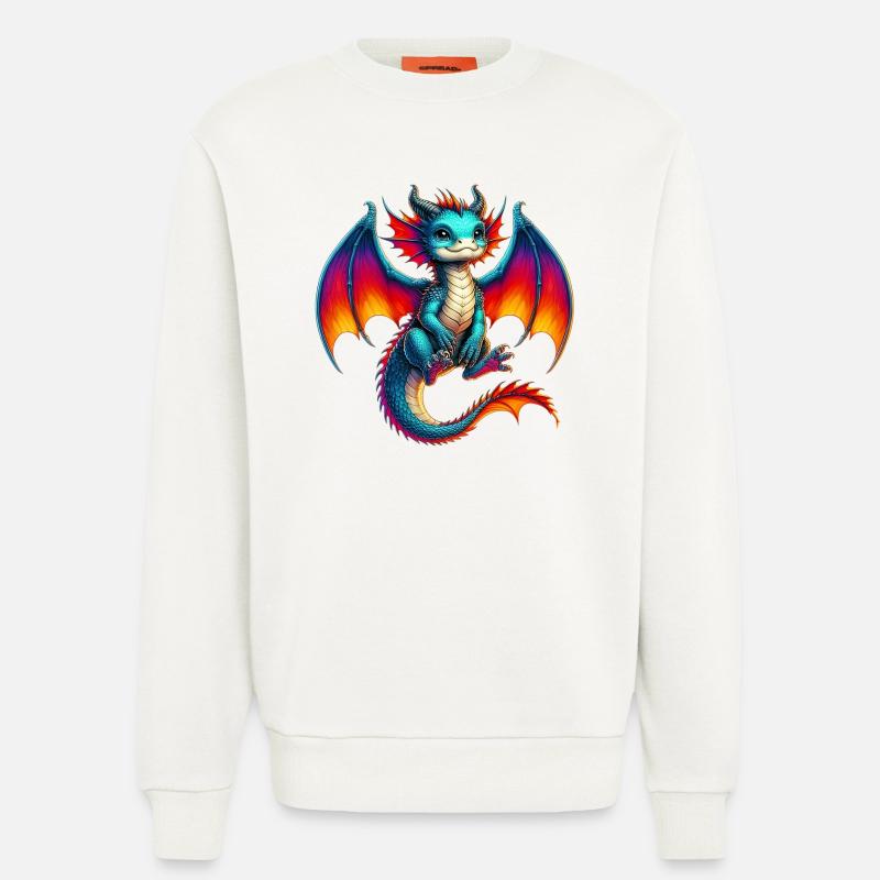 Drache - Sweatshirt - made by SPREAD - OFF WHITE