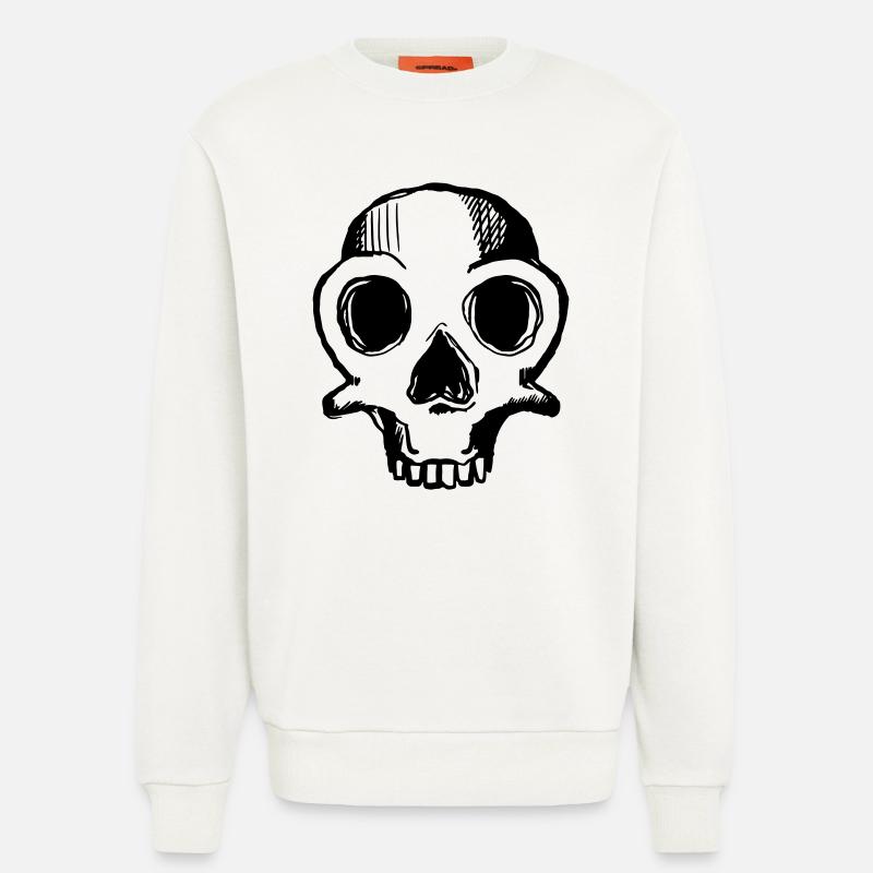 skull 1c - Sweatshirt - made by SPREAD - OFF WHITE