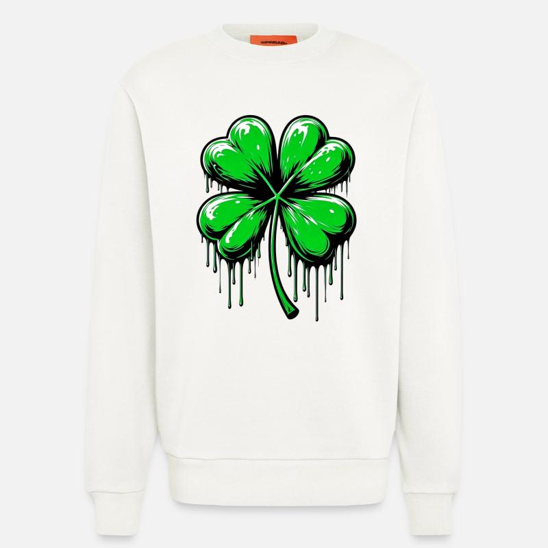 Vierblättriges Kleeblatt - Sweatshirt - made by SPREAD  - OFF WHITE