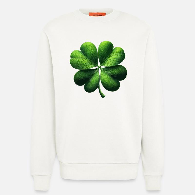 Vierblättriges Kleeblatt - Sweatshirt - made by SPREAD  - OFF WHITE