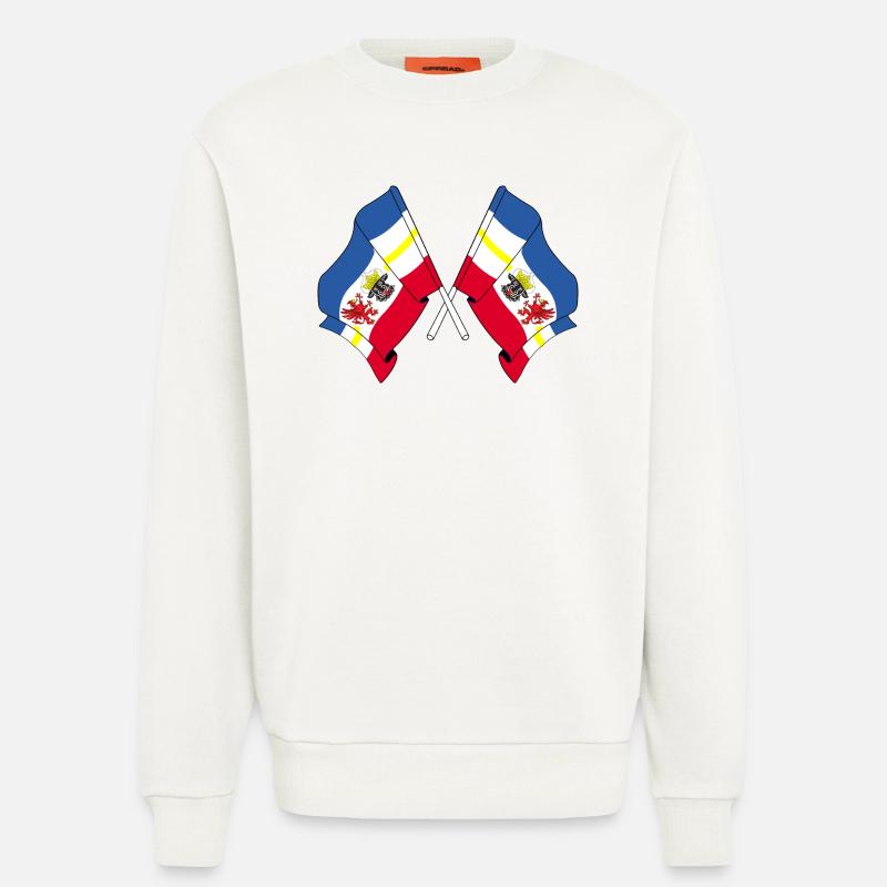 Two flags Mecklenburg Vorpommern - Sweatshirt - made by SPREAD - OFF WHITE