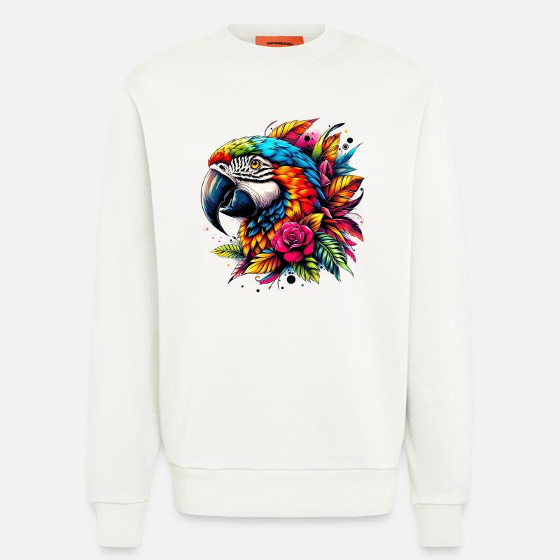 Papagei - Sweatshirt - made by SPREAD - OFF WHITE