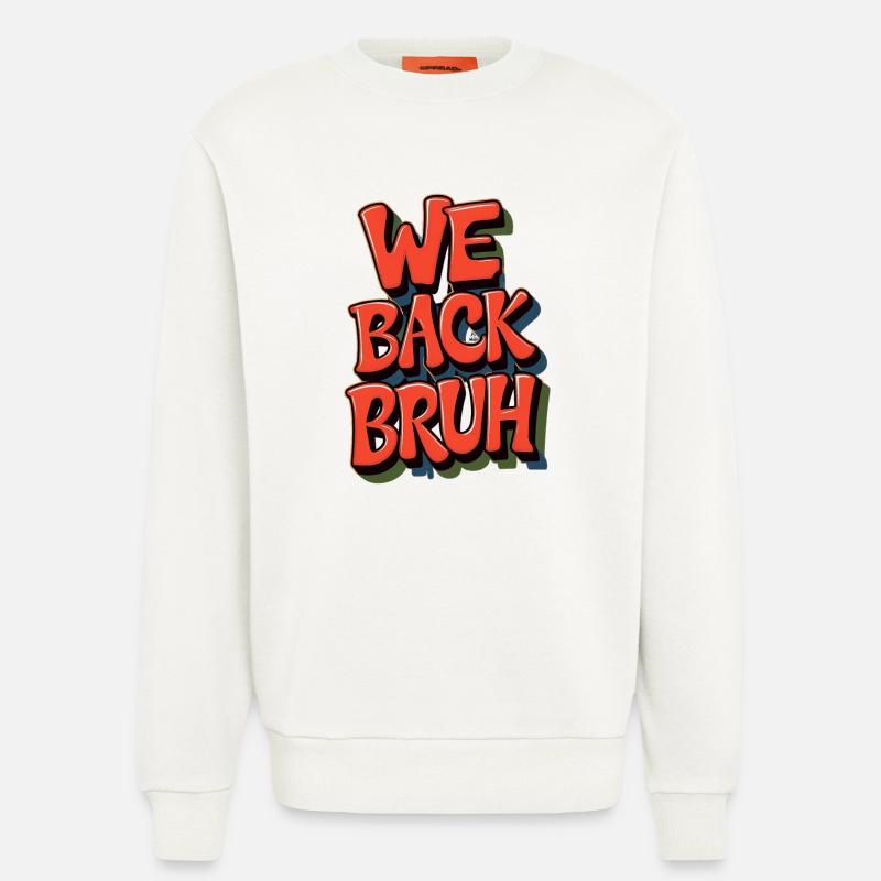 Conception de salutation rétro joyeuse - Sweat bio décontracté fabriqué en UE - OFF WHITE