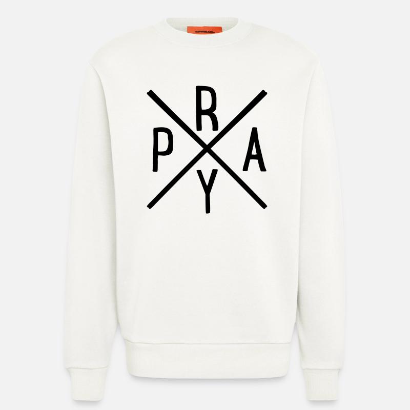 prier - Sweat bio décontracté fabriqué en UE - OFF WHITE
