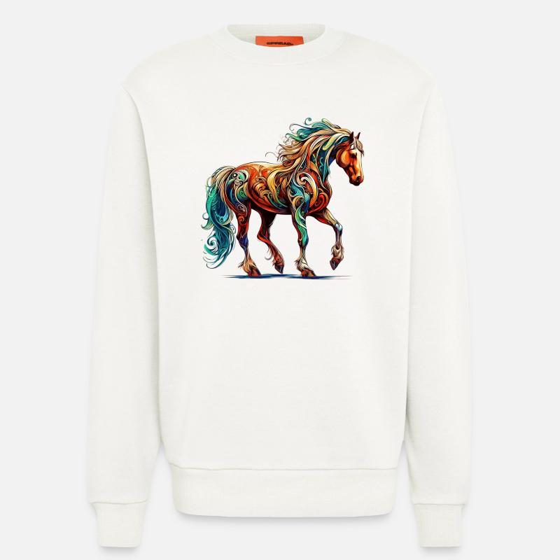 Pferd - Sweatshirt - made by SPREAD  - OFF WHITE